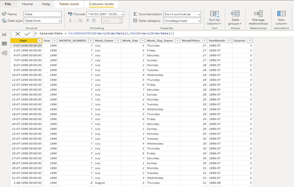 how-to-create-power-bi-dax-date-dimension-tables