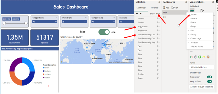 Bookmarks in Power Bi